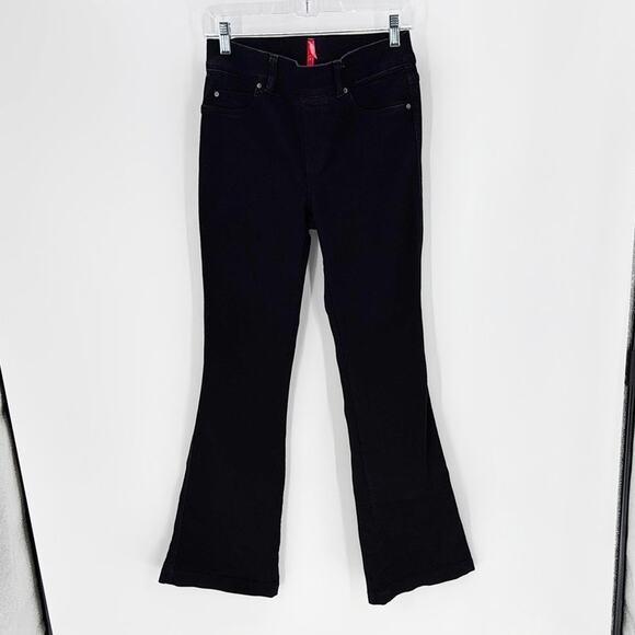 Spanx EveryWear Flare Jeans Womens High Rise Pull On Clean Black size S classy - Picture 2 of 7